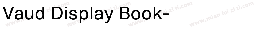 Vaud Display Book字体转换